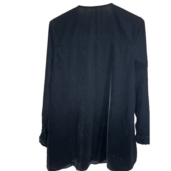 Free People Always Forever Black Velvet Embroidered Tunic Dress Sz XS TP - Picture 2 of 8